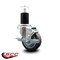 Service Caster 3.5'' Thermoplastic Rubber Swivel 1-3/4'' Expanding Stem Caster with Brake SCC-EX20S3514-TPRB-TLB-134 - alternate 3
